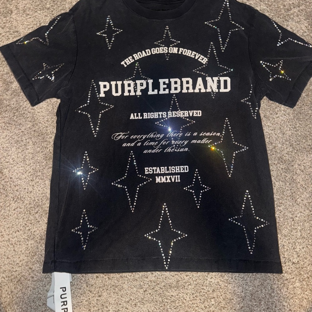 Purple Brand T-Shirt with Star Design